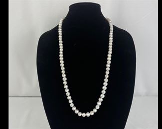 Lucas Lameth Sterling Silver Pearl Necklace