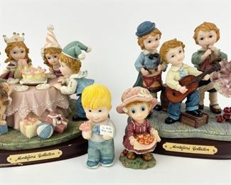 Two Montefiori Collection Groupings
- Birthday Party and Ballet Dance with
Musicians and Two Child Figurines