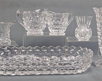 American Fostoria Vintage Glass Serving Ware and Vase - Six Pieces