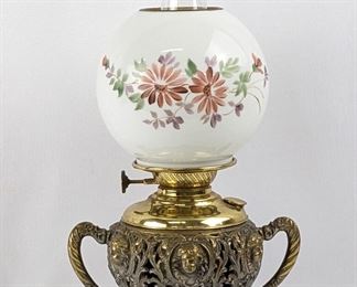 Antique Success Brass Oil Lamp