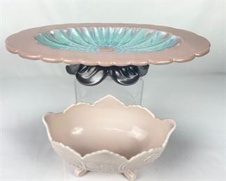  MCM Royal Haeger Sculptural
Console Bowl & Jeanette Lombardi Pine
Shell Bowl