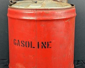  Bennett Industries Vintage Red Five Gallon Gasoline Storage Can