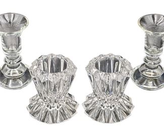 Gorham Lead Crystal Candleholder
Pair (West Germany) & Two Glass
Candleholders