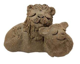 Margaret Hudson Earth Art Studios Lion and Lamb Figurine