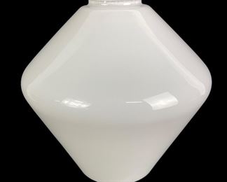 West Elm Small Geo 8" Milk Glass Shade NIB / Open