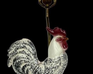 MCM Bard Creations California Ceramic Rooster Lamp