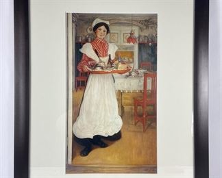  Carl Larsson - Martina Brings Breakfast Framed Giclee Print