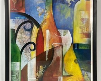 Andy Powell Vino Tapestry Framed Art