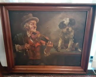 Whimsical Antique Painting ...no signature found