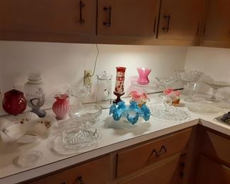 Glassware...Antique Pressed and Fenton