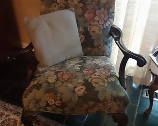 Floral Side Chair