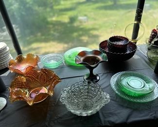 Carnival Glass, Crystal, Cut Glass 