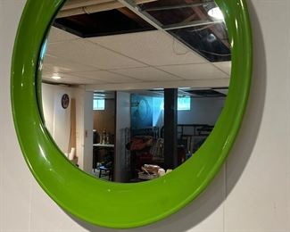 Retro Green Plastic Mirror 
