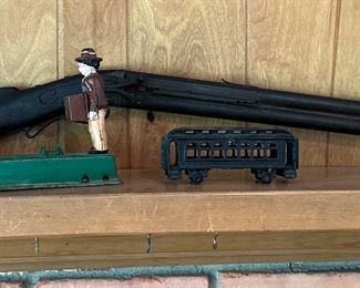 Antique Gun , Metal Toys/Bank