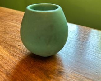 Antique Van Briggle Pottery Small Ming Blue 2 1/2 " T