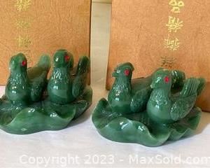 wpair of chinese bird figures3711 t