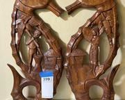 wsea horse carved wood wall art3991 t