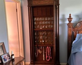 7 ft. high Seven Seas jewelry cabinet,    $750.  40 in. wide