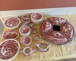 Copeland Spode England. "Spodes "Tower"  Round serving tray with covered dishes. Priced at  265.00