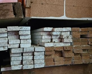 Slats / Moldiing: $10 a Bundle of 15 pcs. Have 14 Bundles.   7 feet long.  White washed finished.