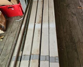 Slats / Moldiing:  $10 a Bundle (15 pcs.) Have 14 Bundles.  7 feet long.  White washed finished.