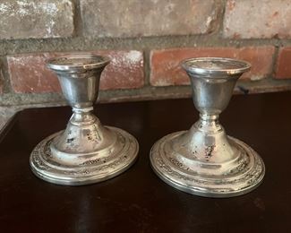 Sterling silver candle stick holders
