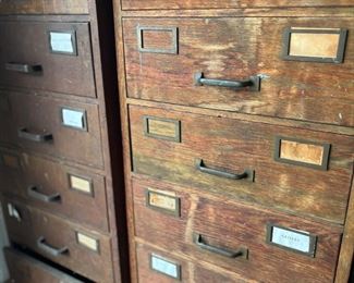 Antique wood file cabinets
