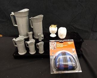 Pewter measuring set