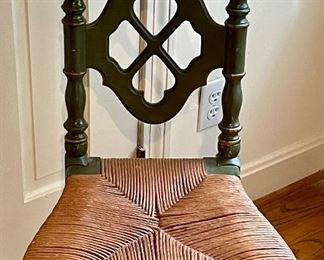 Antique Painted Chair w/Rattan Seat