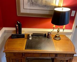 Vintage MCM Leather-Top Desk by Drexel