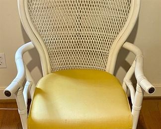 WHITE BAMBOO CHAIR