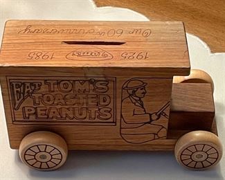 Vintage Tom’s 60th Anniversary Wooden Truck Bank