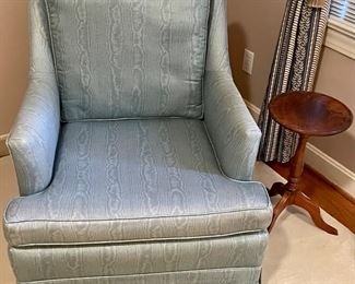 BLUE SATIN CHAIR