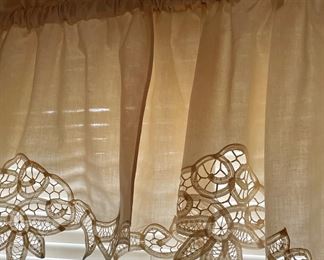 LACE EDGE CURTAINS (4 AVAILABLE)