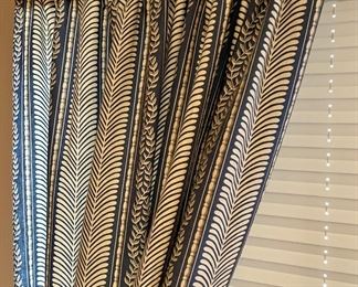 BLUE/WHITE VINE DRAPERIES