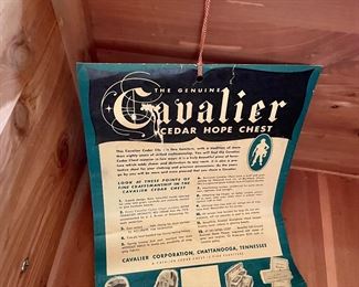 Vintage Cavalier Claw Foot Cedar Chest - circa 1920