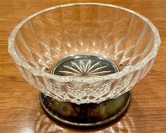VINTAGE BOWL W/SILVERPLATE BASE