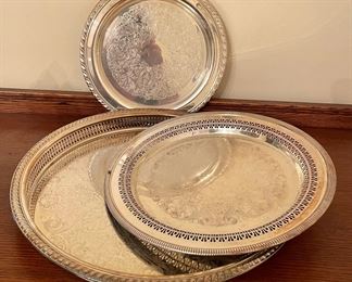 SILVERPLATE SERVING TRAYS