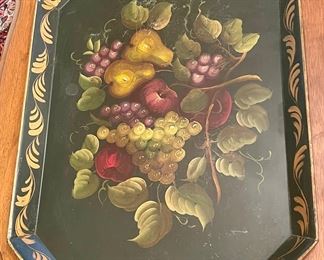 LARGE PAINTED TRAY