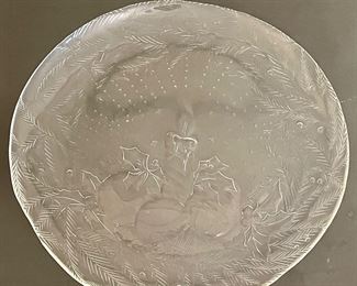GLASS CHRISTMAS PLATE