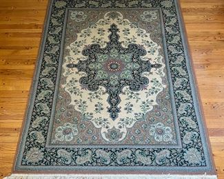 FRINGED RUG, 66" X 97"