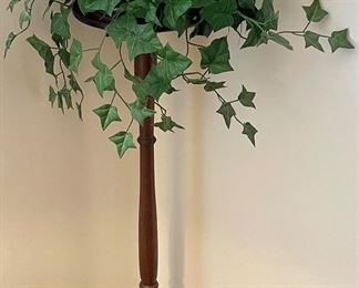 TALL PLANT STAND, FAUX PLANT