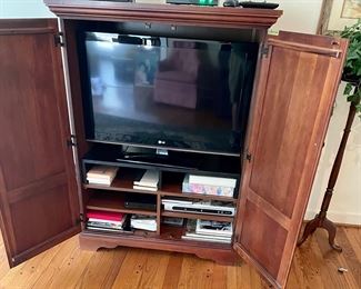MEDIA CABINET by RIVERSIDE, LG FLAT SCREEN TV