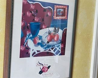 FRAMED "SATURDAY" POSTER