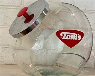 Vintage Tom’s Snack Jar with Metal Lid