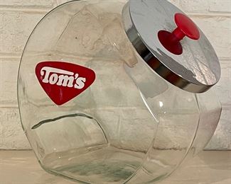Vintage Tom’s Snack Jar with Metal Lid