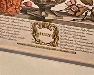 FRAMED "JULY" PRINT