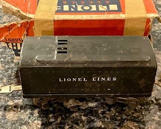 PREWAR LIONEL ELECTRIC TRAINS - WHISTLE TENDER #1689W