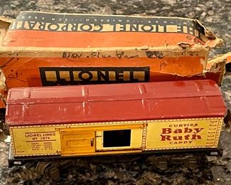 PREWAR LIONEL ELECTRIC TRAINS - BABY RUTH BOX CAR #1679