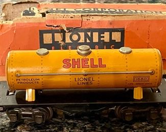 PREWAR LIONEL ELECTRIC TRAINS - SHELL TANK  CAR #1680